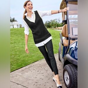 Talbots Portland Pants, NWT, Black, Size 10